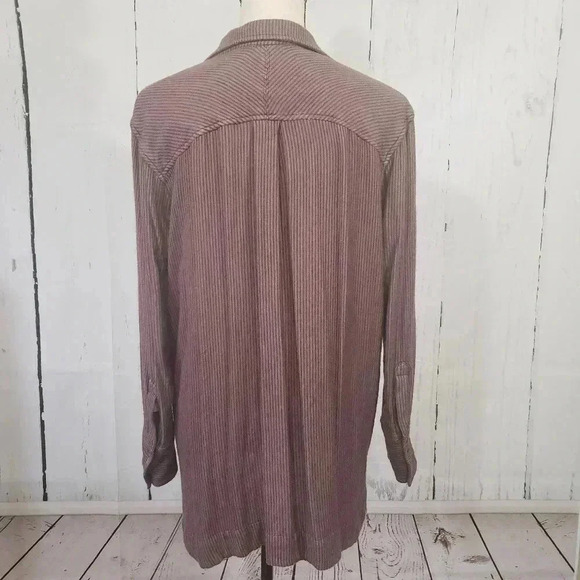 Free People On the Road Striped Cranberry Tunic - Picture 6 of 8